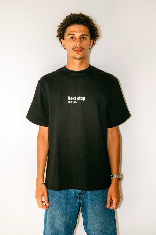 T-shirt "Next Stop" - Noir