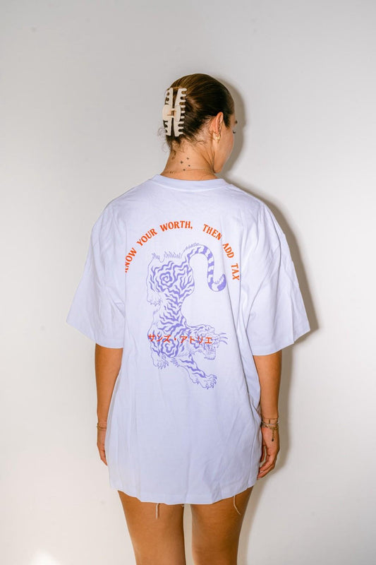 T-shirt "Know Your Worth" - Blanc