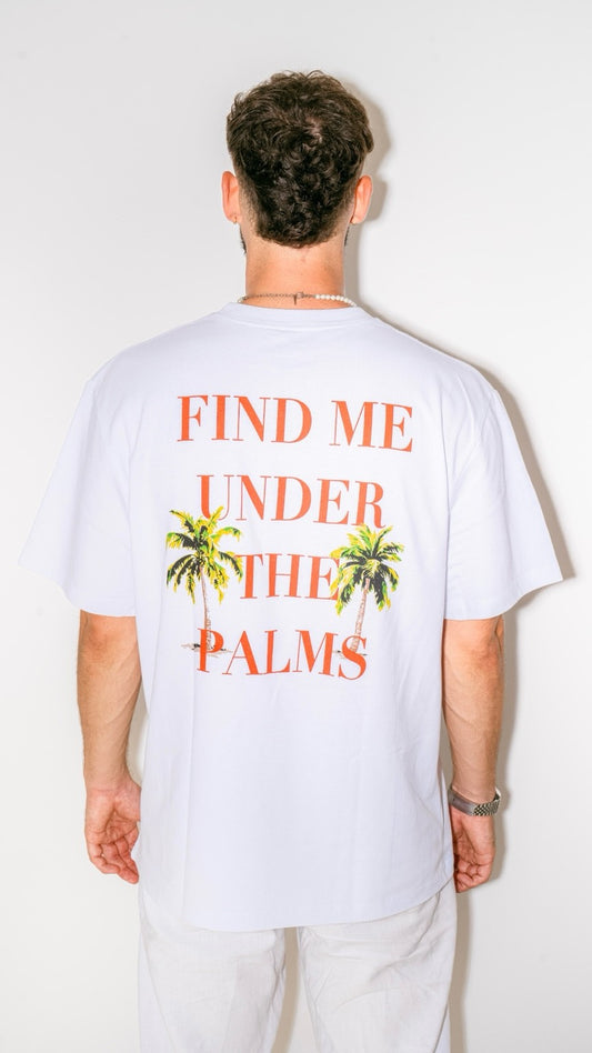 T-shirt "Under the Palms" - Blanc